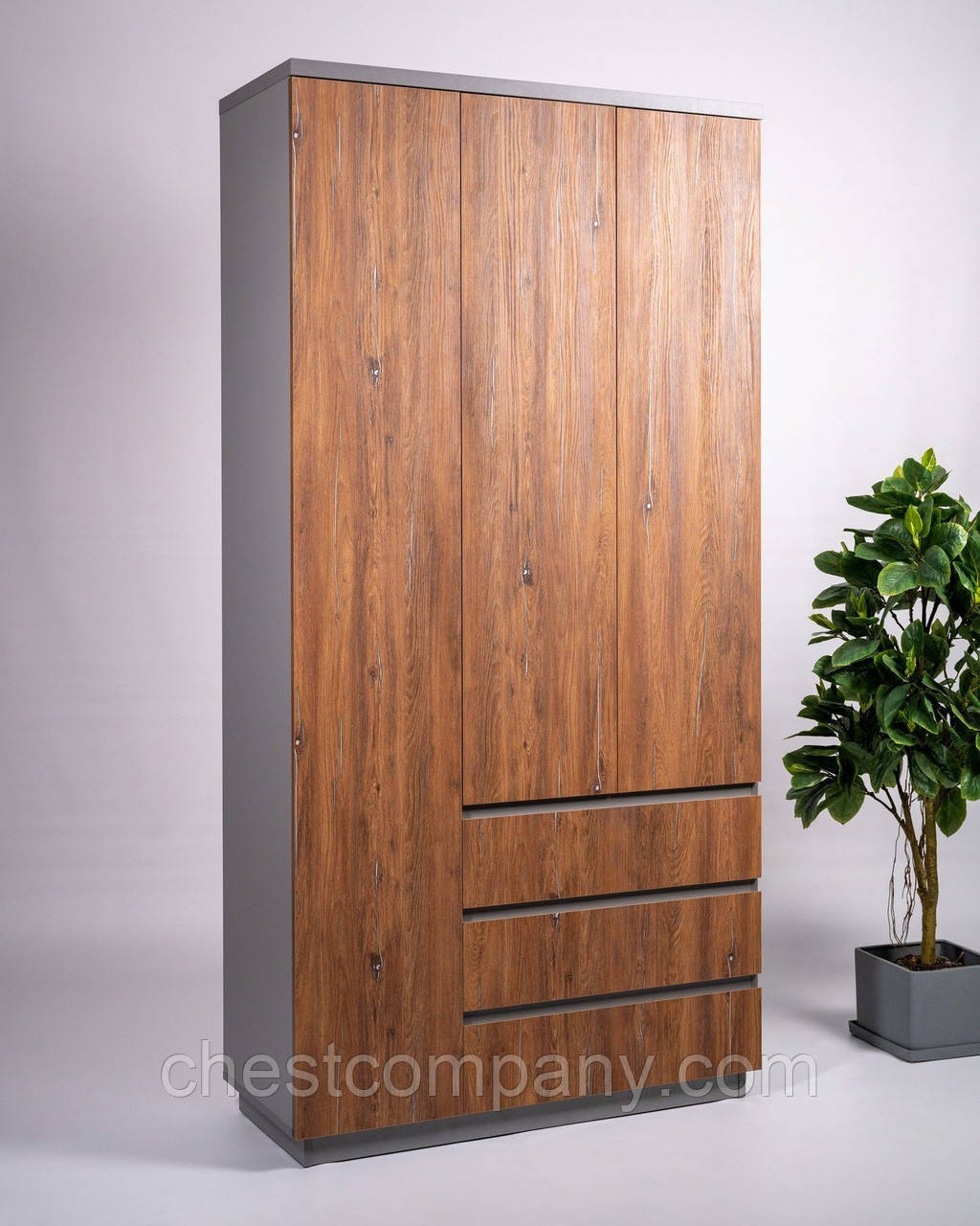 Шафа для одягу у спальню з ящиками CHEST 120х50х240 см