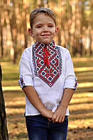 Рубашка-оберег для мальчика с традиционной вышивкой