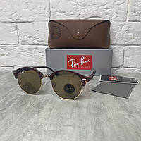 Солнцезащитные очки RAY BAN 4246 Clubround коричневый стекло