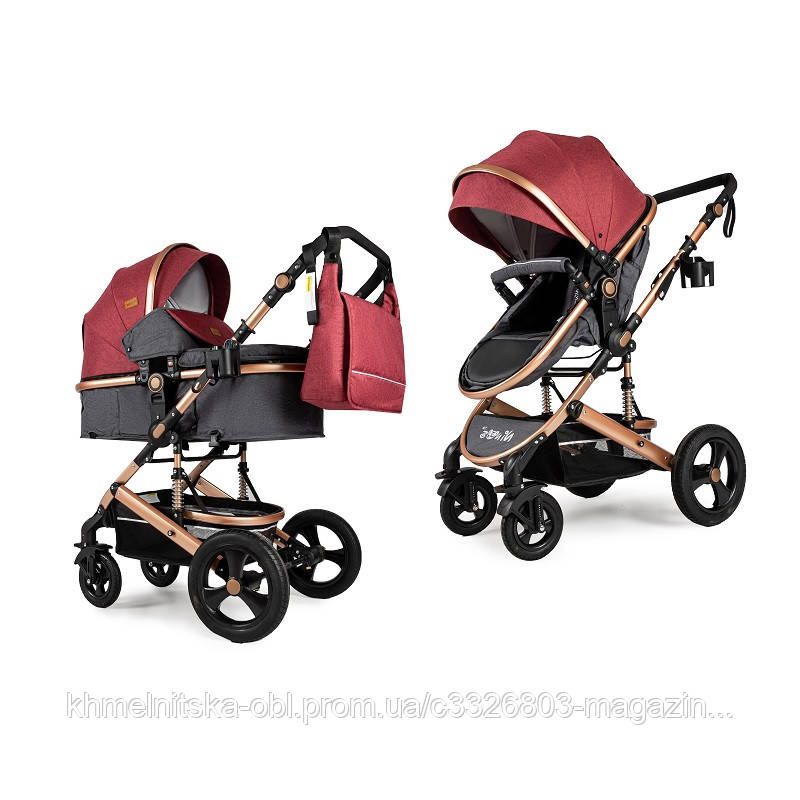 Коляска трансформер Ninos Brava New RED, фото 1