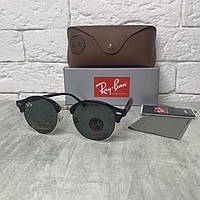 Солнцезащитные очки RAY BAN 4246 Clubround черный глянец стекло