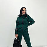 Жіночий зимовий костюм на флісі, однотонний, тринитка | Прогулянковий костюм спортивний | Кофта + штани (брюки) | Норма, фото 7