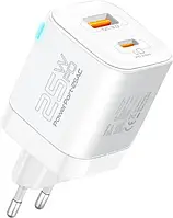 Зарядное устройство для Promate POWERPORT-25AC 1С+1U White 25W (POWERPORT-25AC.WHITE)