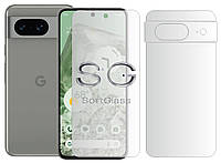 Мягкое стекло Google Pixel 8 Комплект: для Передней и Задней панели полиуретановое SoftGlass