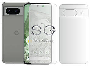 Бронеплівка Google Pixel 8 Комплект: для передньої і задньої панелі поліуретанова SoftGlass