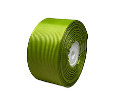Репсова стрічка 4 см -ОПТ, колір оливковий, Бобіна, оливковий