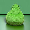 Дитяче Крісло груша 90х60 зелений заєць із вухами, фото 6