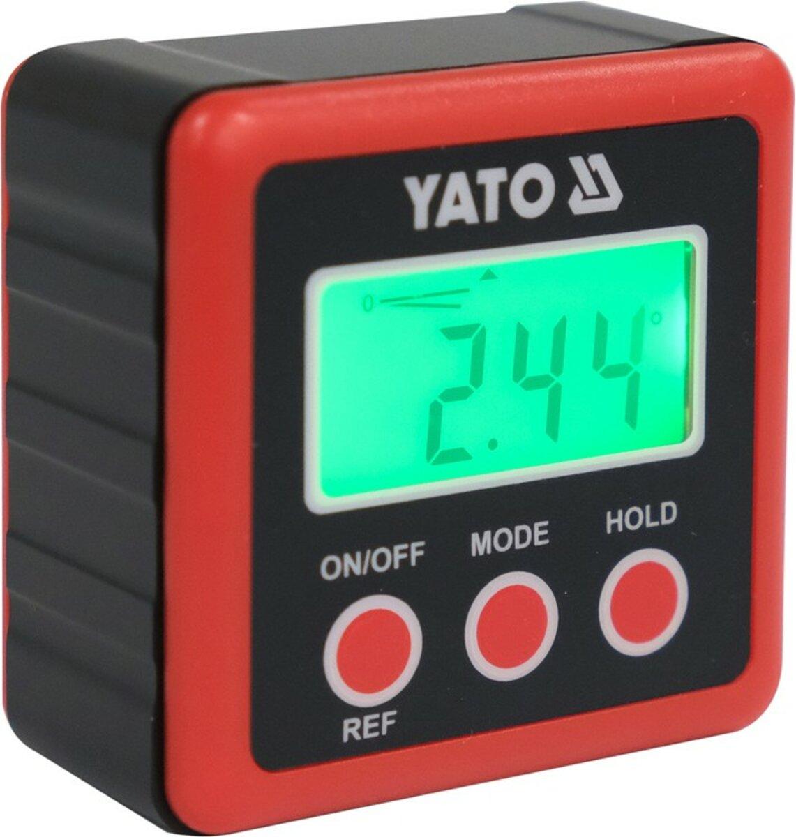 Кутомір електронний YATO; діапазон 4х 0-90° з живленням від 2 батарейок 1,5 В тип ААА [9]