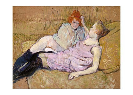 Листівка Henri De Toulouse-Lautrec — The Sofa, 1896