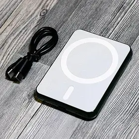 Зовнішній акумулятор power bank Remax RPP-509 5000 mAh 15W MagSafe 20W PD USB-C+QC Black Powerbank УМБ