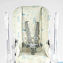 Стільчик для годування Joy K-11058 (1) мягкий чохол ПВХ, 4 колеса, з’ємний столик, кошик, в коробці, фото 9