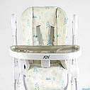 Стільчик для годування Joy K-11058 (1) мягкий чохол ПВХ, 4 колеса, з’ємний столик, кошик, в коробці, фото 7