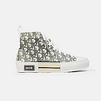 Кроссовки женские Dior B23 High Top Logo Oblique Premium (оригінальне пакування) Вьетнам код 13178