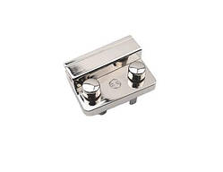 Замок для сумки з кнопками 44*30 мм колір срібло