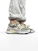 Мужские кроссовки New Balance  993 Beige/Mint/Grey кроссовки New Balance Вьетнам