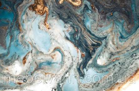 Фотошлях Chameleon Fluid art із золотом 100х100 см, фото 1