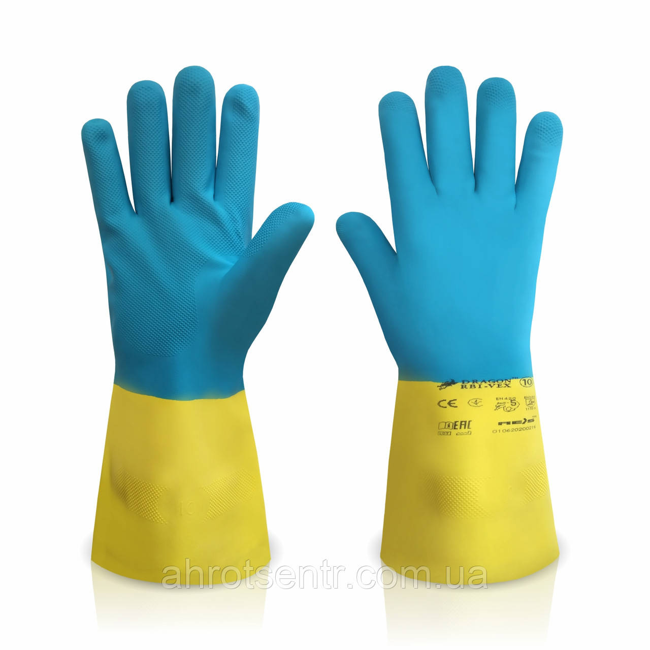 Рукавички RBI-VEX (HPV915) латекс з неопреном розмір 9 (L), фото 1