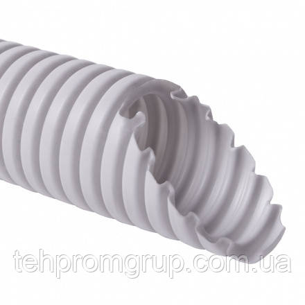Гофротруба 320 N/5см; д.16мм; ПВХ; світло-сіра; Бухта 50 м, фото 1