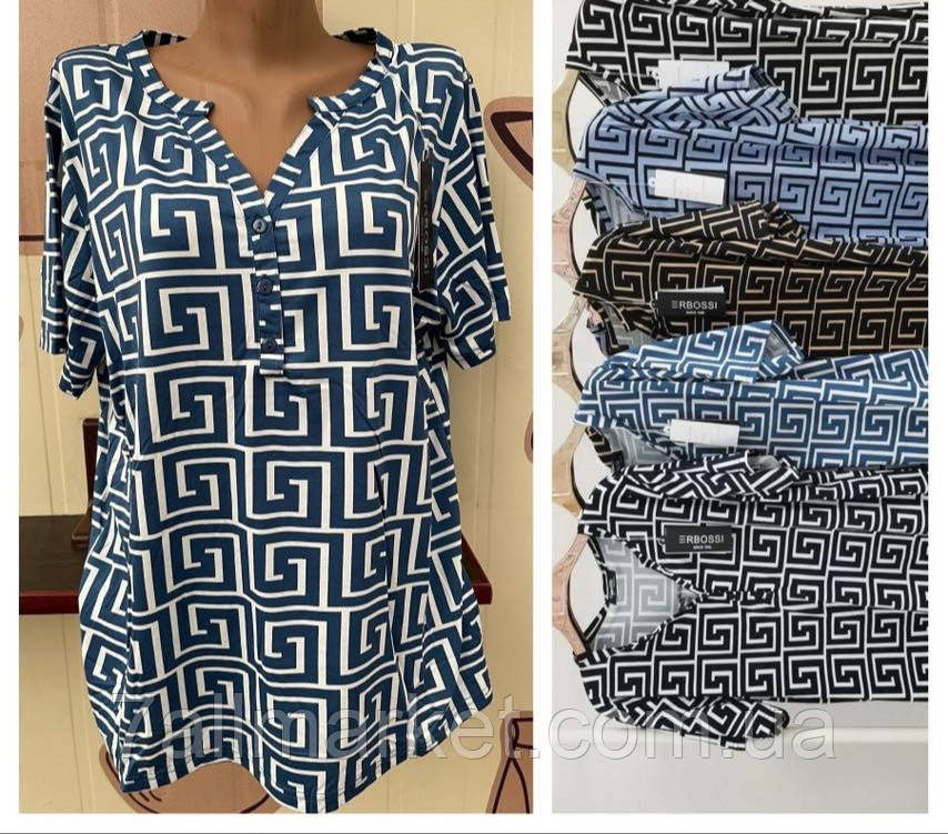 Блузка жіноча стильна рукав 3/4 розмір L-3XL (5 кв) "ILEANA" купити недорого від прямого постачальника