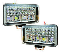 LED фара прямоугольная (2шт) 171W 6000K ближний + дальний 12-24V (22.5x11x5СМ) фары на трактор МТЗ