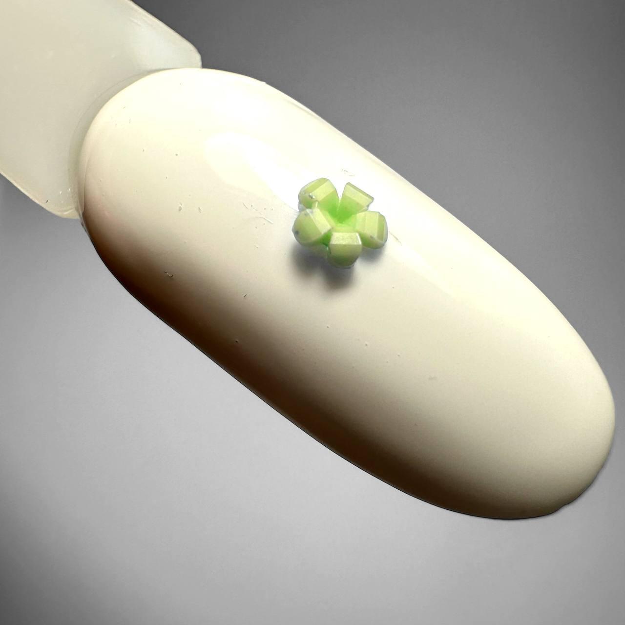 Прикраси для дизайну нігтів (1шт) квіточка міні  зелена