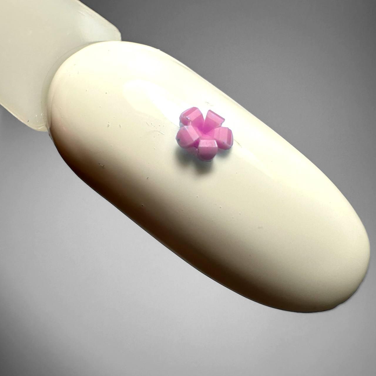 Прикраси для дизайну нігтів (1шт) квіточка міні  рожевий