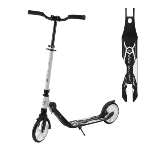 Самокат двоколісний, колеса 20см, регулювання висоти керма 87280 Best Scooter Білий, фото 1