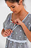 Жіноча сорочка бавовна Sensis Riley-C принт сіра розмір S, фото 2
