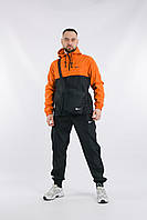 Комплект мужской Nike::: анорак "President" оранжево-черный + штаны "President" черные. БАРСЕТКА В TOS