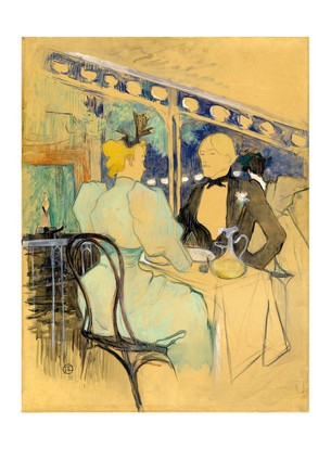 Листівка Henri De Toulouse-Lautrec — Fashionable People at les Ambassadeurs, 1893