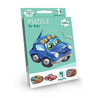 Детские развивающие пазлы "Puzzle For Kids" PFK-05-12, 2 картинки (Машинка синяя) ka