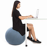 М'яч для фітнесу фітбол гладкий у чохлі 65 см ABS FHAVK FI-1983-65, фото 5