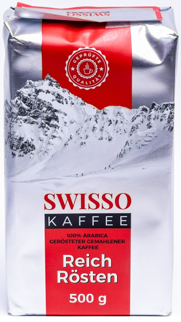 ОРИГІНАЛ! Кава мелена Swisso Reich Rosten 500г, 100% арабіка (Swisso Kaffee Reich Rosten)