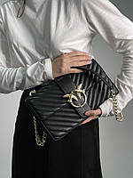 Pinko Classic Love Bag One Chevron Black/Gold