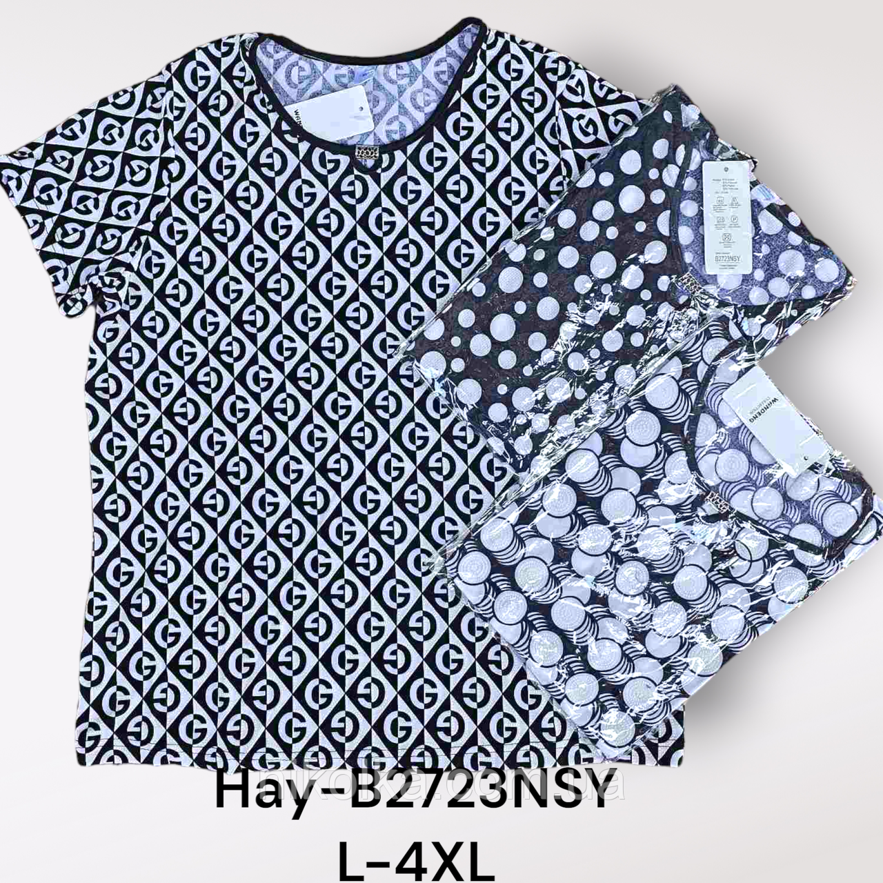 Жіночі футболки оптом, L-4XL рр., арт. Hay-В2723NSY, фото 1
