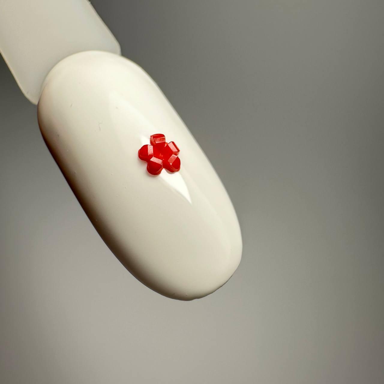 Прикраси для дизайну нігтів (1шт) квіточка міні  червона