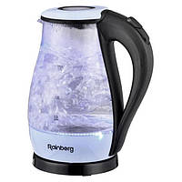 Чайник электрический стеклянный Rainberg RB-914, чайник прозрачный с подсветкой. Цвет: голубой GDHV