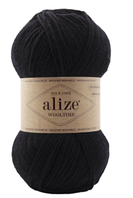 Нитки пряжа для в'язання  75/25 WOOLTIME Вултайм № 60 - чорний