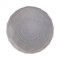 Мячик массажер резиновый массажный кинезиологический d-6 см FI-3809 Серый