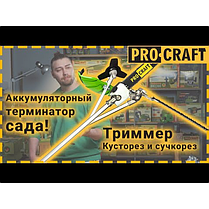 Тример акумуляторний PRO-CRAFT PTA-20/4/2 3 в 1 коса, сучкоріз, кущоріз (без АКБ та зарядного), фото 3