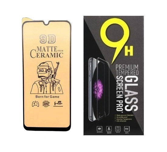 Протиударна захисна плівка Ceramics 9D для Samsung M145 Galaxy M14 4G, M146, M14 5G з чорною рамкою, матова