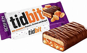 Батончик Roshen "Tidbit" Карамель-арахіс 50 г