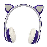 Дитячі навушники з котячими вушками VIV-23M (Violet)