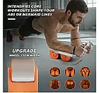 Тренажер колесо для преса з упорами для ліктів і автоматичним відскоком Wheel з подушкою для пушапа, фото 6