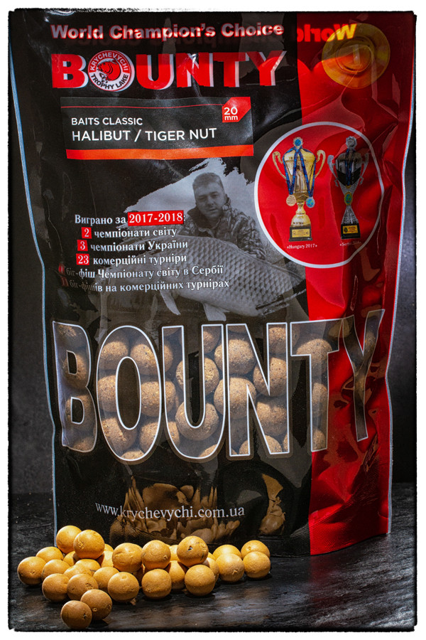 Бойли прикормочні пилящі BOUNTY SQUID BLACK PEPPER 24 мм