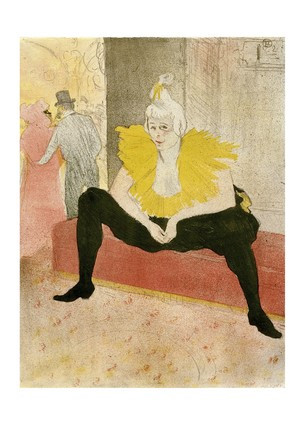 Листівка Henri De Toulouse-Lautrec — The Seated Clowness (Mademoiselle Cha-U-Kao), 1896, фото 1