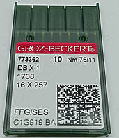 Иглы Groz-Beckert DBx1 № 75 SES для промышленных швейных машин