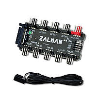 Zalman Контроллер PWM ZM-PWM10 FH 10 вентиляторов, 3/4 pin, SATA Povna-torba это Удобно