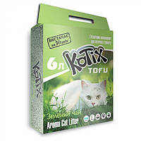KOTIX TOFU Green Tea соевый наполнитель для кошек с ароматом зеленого чая 6 л