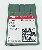 Иглы Groz-Beckert DB ×1 - 70 R для промышленных швейных машин универсальные